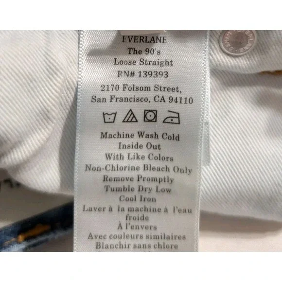 Everlane The 90's Loose Straight Jeans Women's 34x32 Medium Wash EUC‎ - Picture 7 of 9